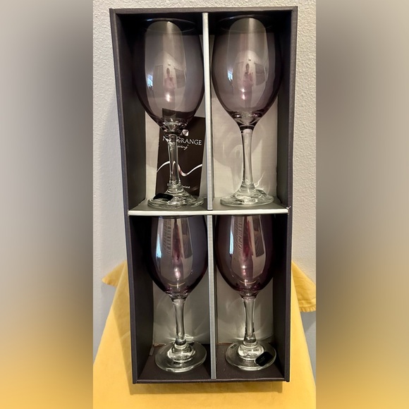 NIB 4 New Grange Luxury hand made glasses with a purple hue. - Picture 2 of 13